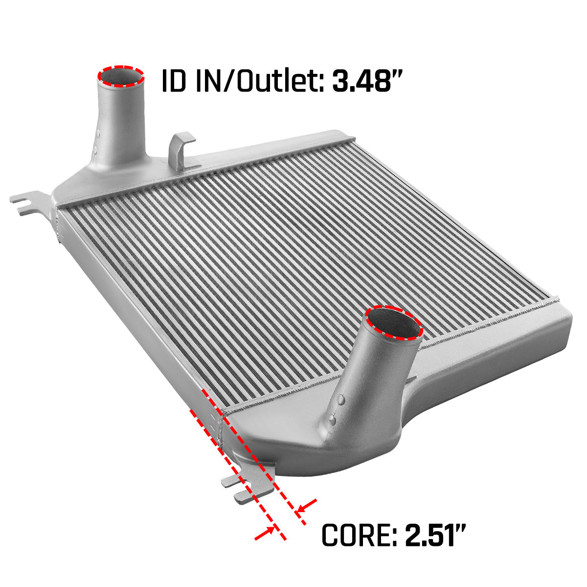 Tube-Fin Intercooler for 2010-2012 Dodge Ram 2500/3500 6.7L Diesel | SPELAB