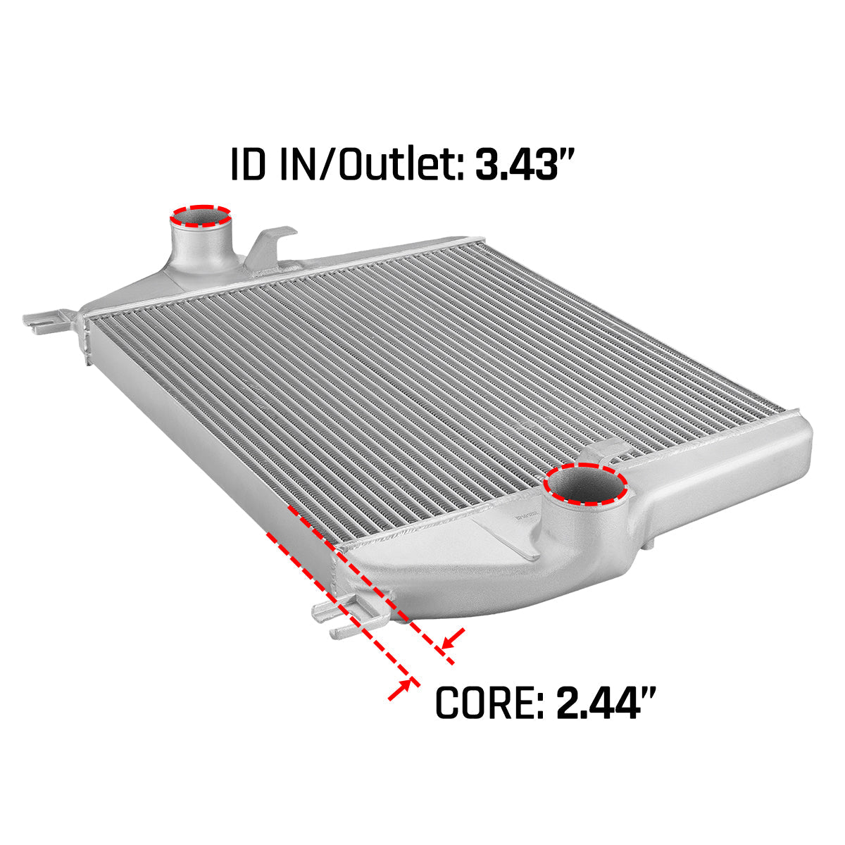Tube-Fin Intercooler for 2003-2009 Dodge Ram 2500/3500 5.9L/6.7L Diesel | SPELAB