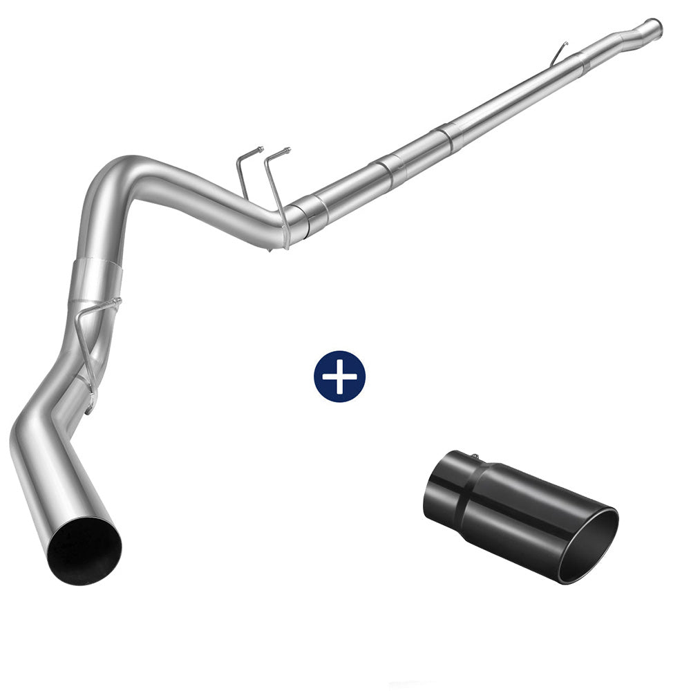 4"/5" 2011-2024 Ford 6.7 Powerstroke DPF Delete Race Pipe w/Muffler Exhaust | SPELAB