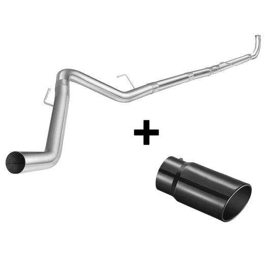 4" Turbo-Back for 2013-2018 Dodge Ram 6.7L Diesel DPF Delete Race Pipe(Free Exhaust Tips)