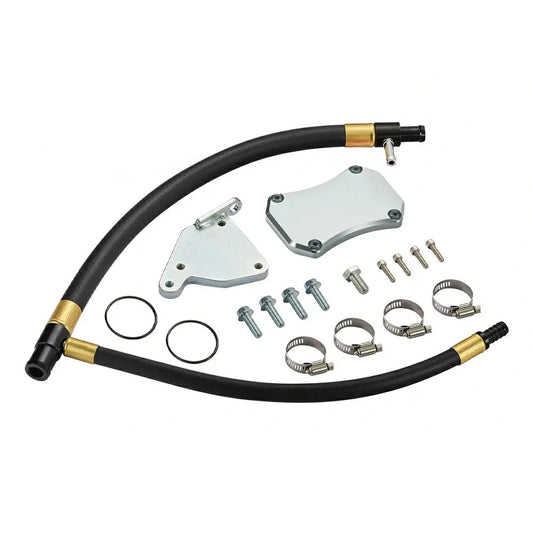 SPELAB 2011-2016 GMC Chevy LML 6.6L Duramax EGR Valve Cooler Delete Kit Black Off Plate