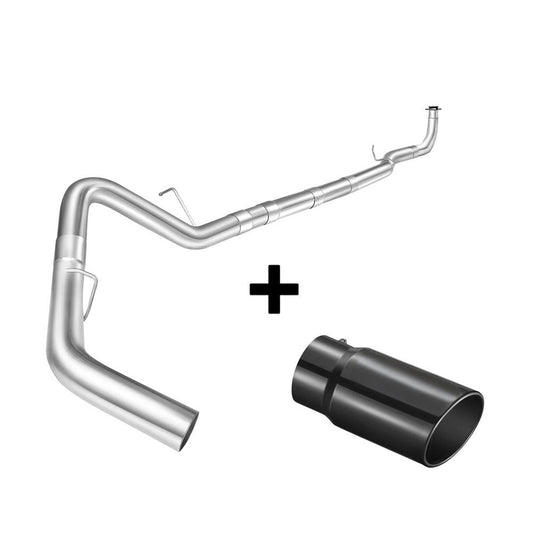 4" Downpipe-Back 2017-2019 L5P 6.6 Duramax DPF Delete Race Pipe(Free Exhaust Tips)