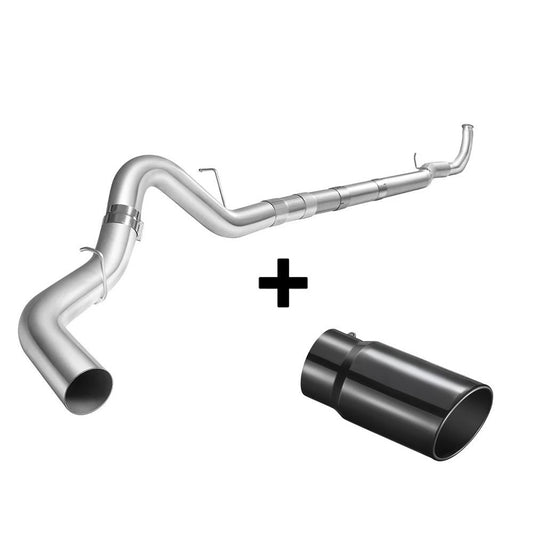 SPELAB 4"/5" Downpipe-Back 2011-2015 LML 6.6 Duramax DPF Delete Race Pipe(Free Exhaust Tips)