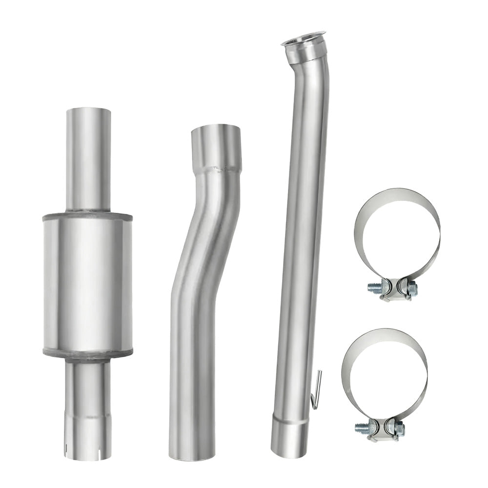 For 4" DPF Delete Race Pipe w/Muffler For 2019-2025 Dodge Ram 2500/3500 6.7L Diesel