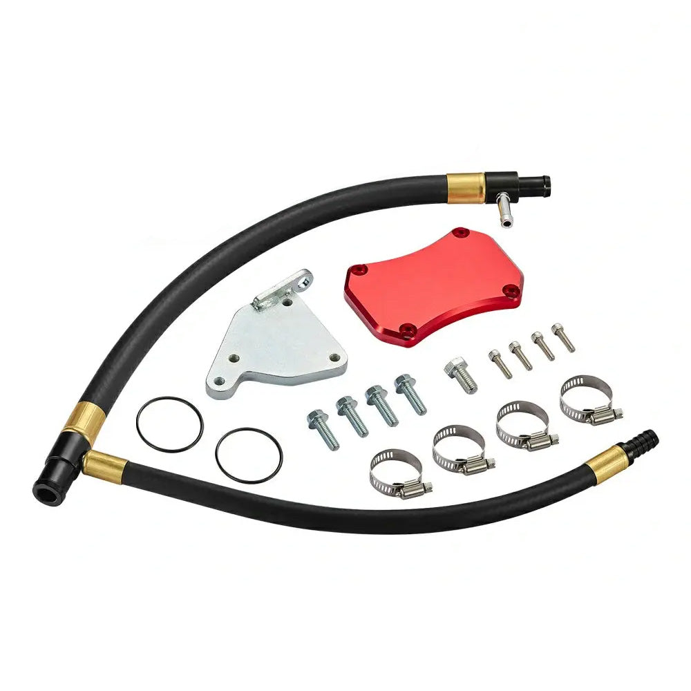 SPELAB 2011-2016 GMC Chevy LML 6.6L Duramax EGR Valve Cooler Delete Kit Black Off Plate