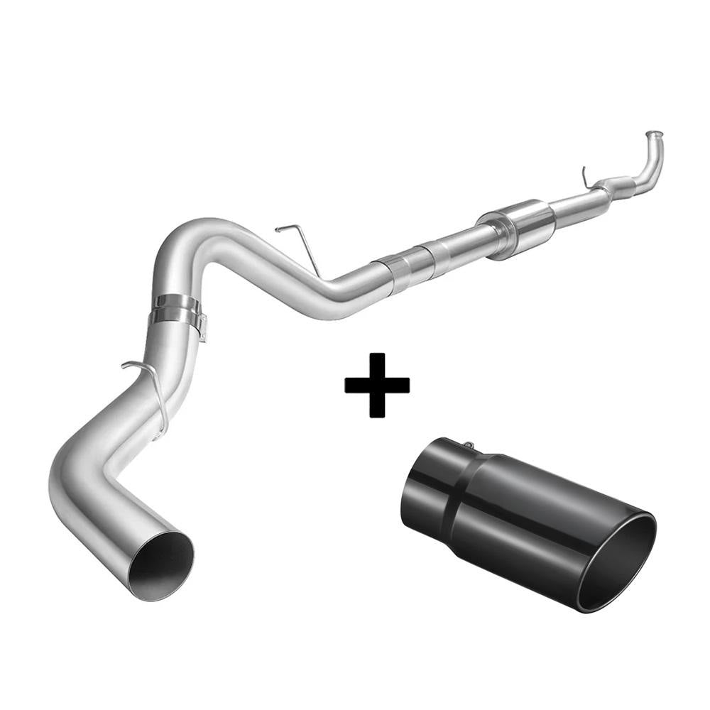 SPELAB 4"/5" Downpipe-Back 2011-2015 LML 6.6 Duramax DPF Delete Race Pipe(Free Exhaust Tips)