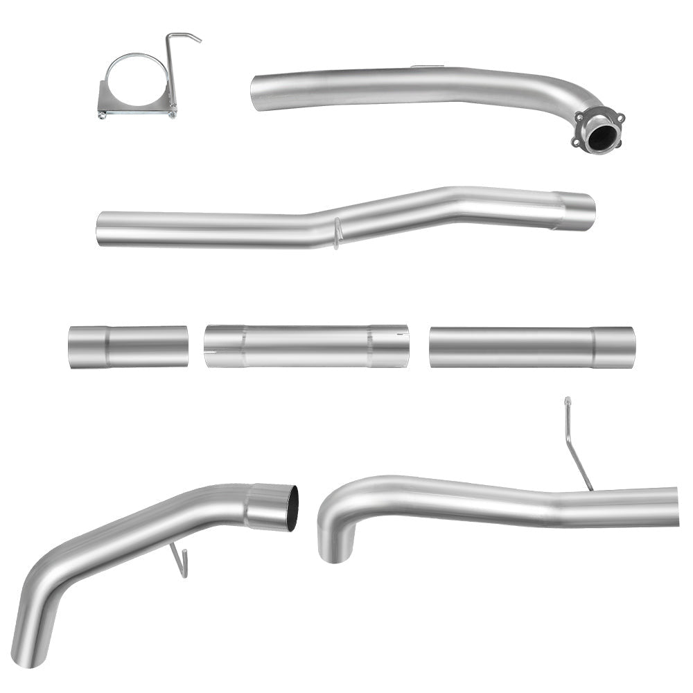 4" Downpipe-Back 2017-2019 L5P 6.6 Duramax DPF Delete Race Pipe(Free Exhaust Tips)