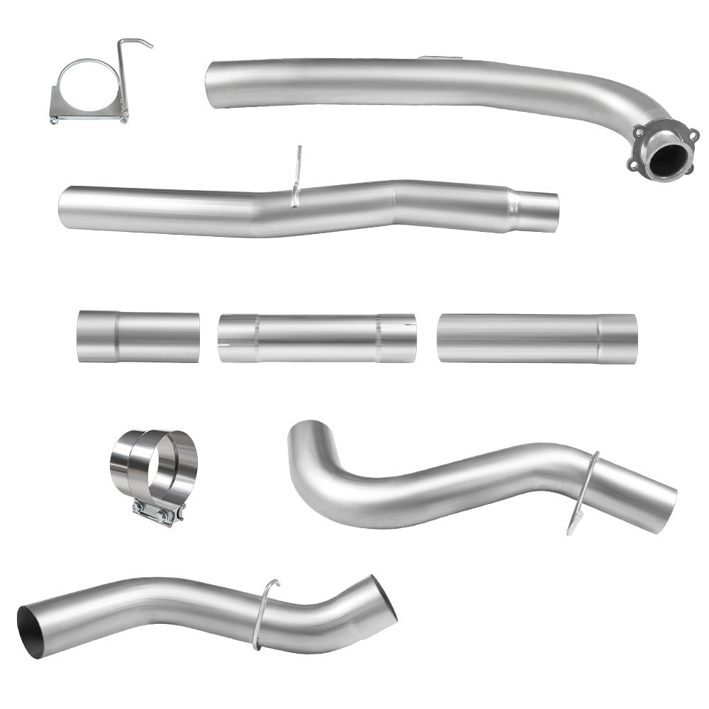 4" Downpipe-Back 2017-2019 L5P 6.6 Duramax DPF Delete Race Pipe(Free Exhaust Tips)