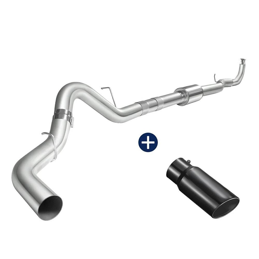 SPELAB 4"/5" Downpipe-Back 2011-2015 LML 6.6 Duramax DPF Delete Race Pipe(Free Exhaust Tips)