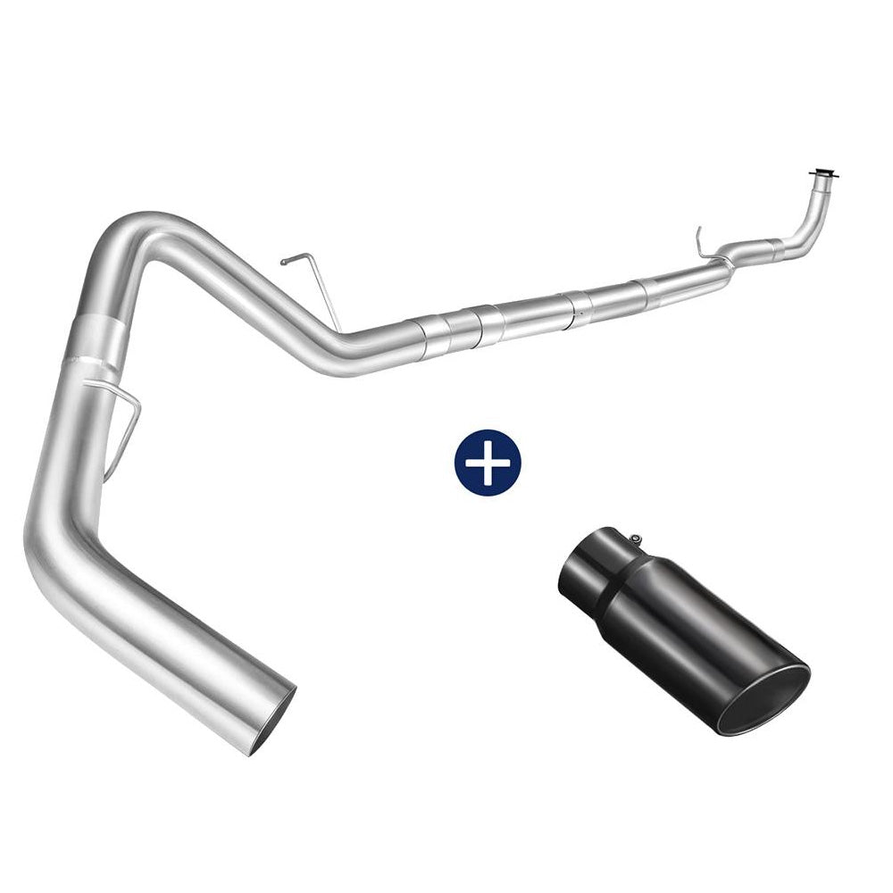 4" Downpipe-Back 2017-2019 L5P 6.6 Duramax DPF Delete Race Pipe(Free Exhaust Tips)