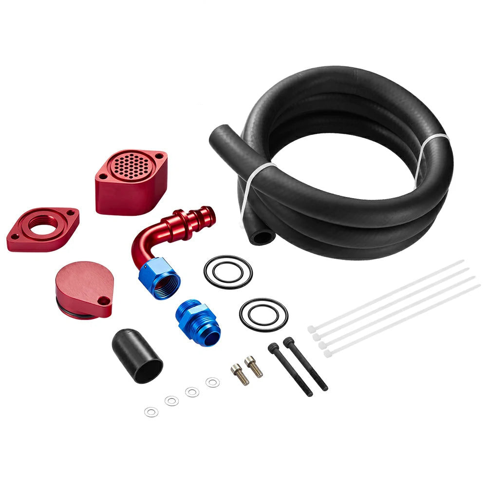 SPELAB Enhanced CCV/PCV Reroute/Delete Engine Ventilation Kit For 11-25 Ford 6.7L Powerstroke
