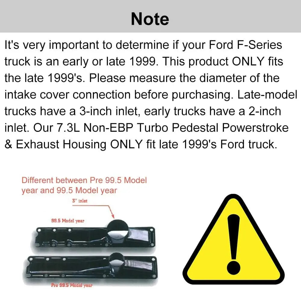 SPELAB Non-EBP Valve Kit for Ford 1999.5-2003 7.3L Powerstroke Diesel Turbo Pedestal +Bolts & Exhaust Housing