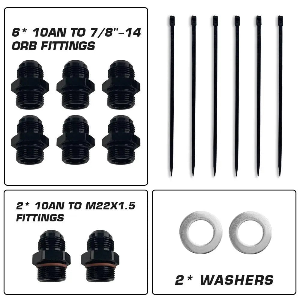 SPELAB Performance Transmission Cooler Line Upgraded Kit, Compatible With 2006-2010 Chevrolet/GMC 6.6L Duramax LLY/LBZ/LMM