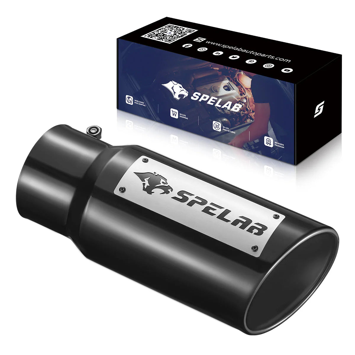 SPELAB Upgrade Exhaust Tip - 4In 5Out, 5In 6Out, 12''Length, T304