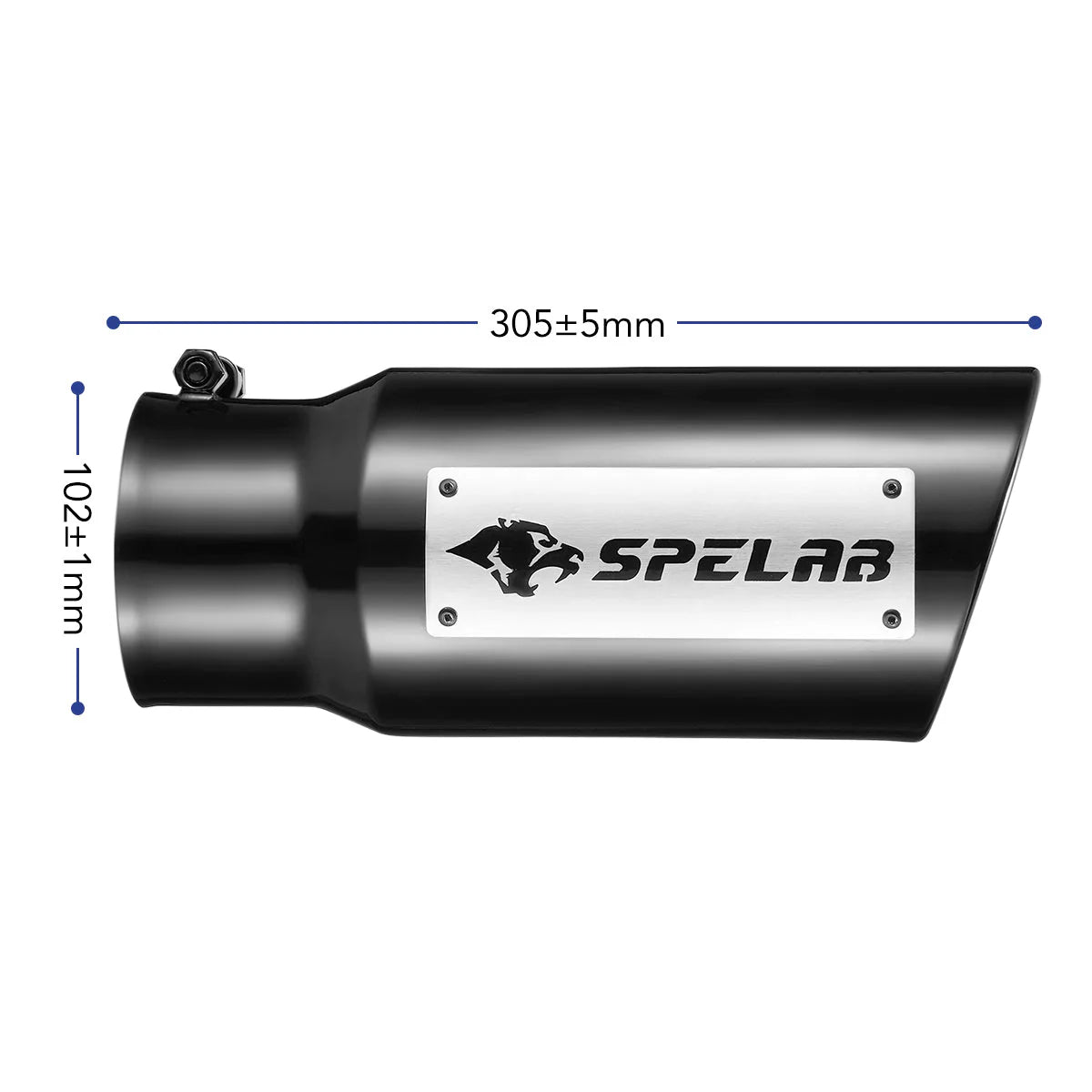 SPELAB Upgrade Exhaust Tip - 4In 5Out, 5In 6Out, 12''Length, T304