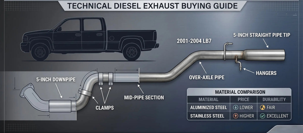 5-Inch Straight Pipe Exhaust Pricing for LB7 Duramax DieselPerf