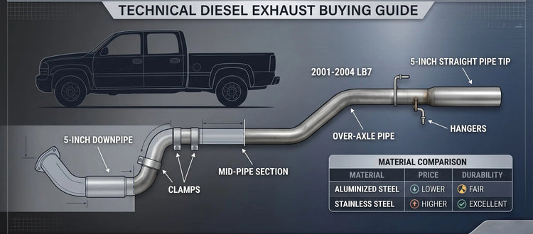 5-Inch Straight Pipe Exhaust Pricing for LB7 Duramax DieselPerf