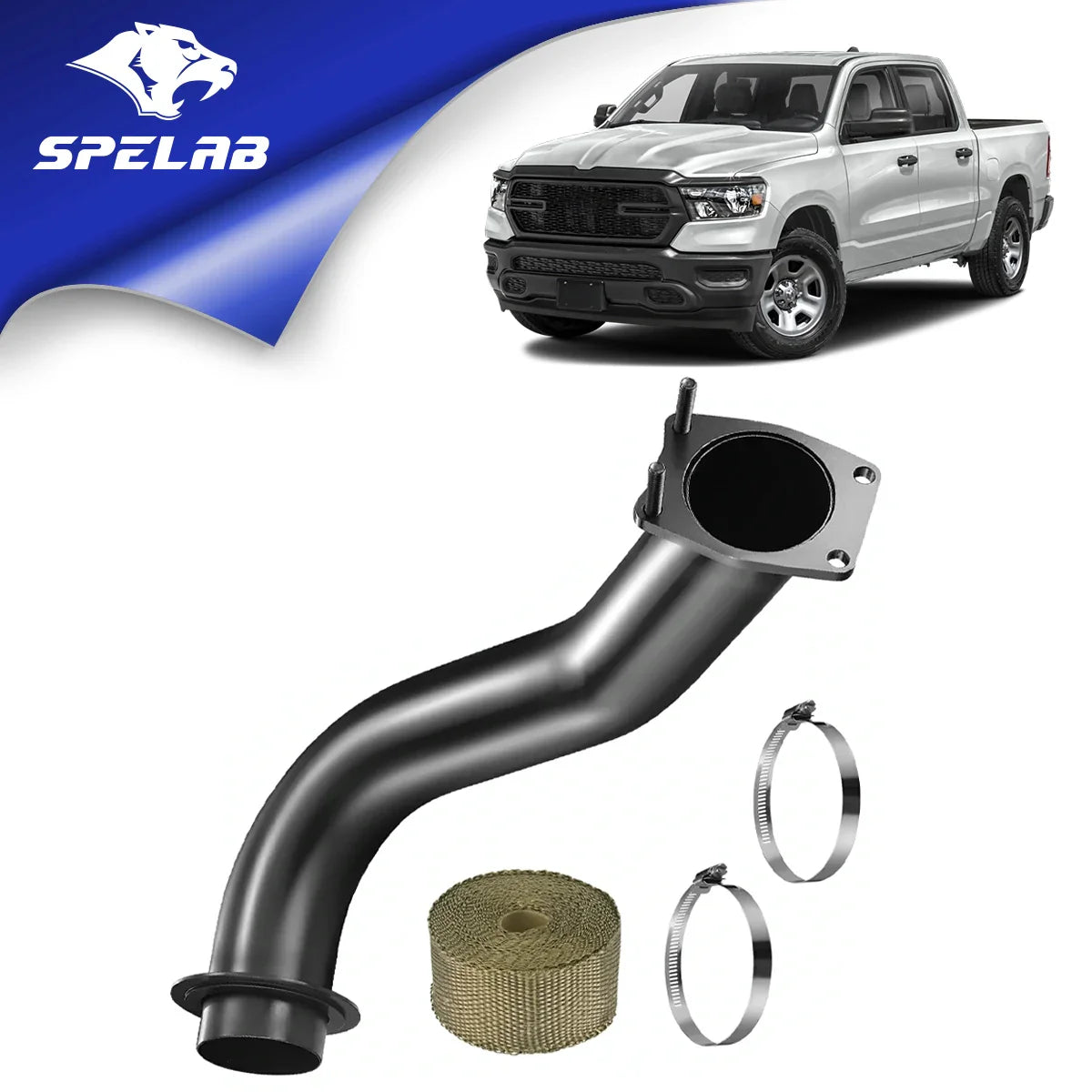 3.5'' Downpipe Exhaust For 2017-2025 L5P 6.6L Duramax Diesel | SPELAB