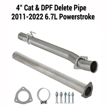 2011-2025 6.7L Powerstroke 4'' Cat&DPF Delete Pipe DieselPerf