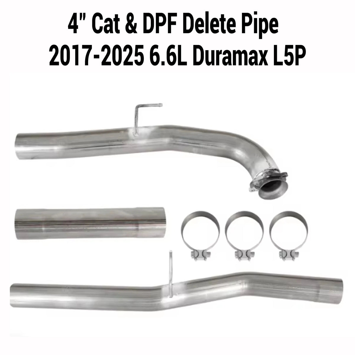 2017-2025 6.6L GM Duramax L5P 4" CAT&DPF Delete Pipe DieselPerf