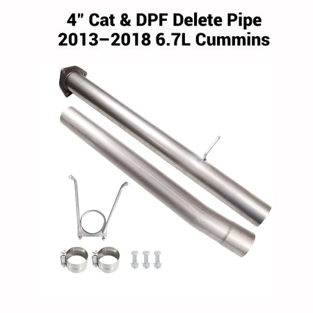 2013-2018 6.7L Dodge Ram Cummins 4" DPF Delete Race Pipe DieselPerf