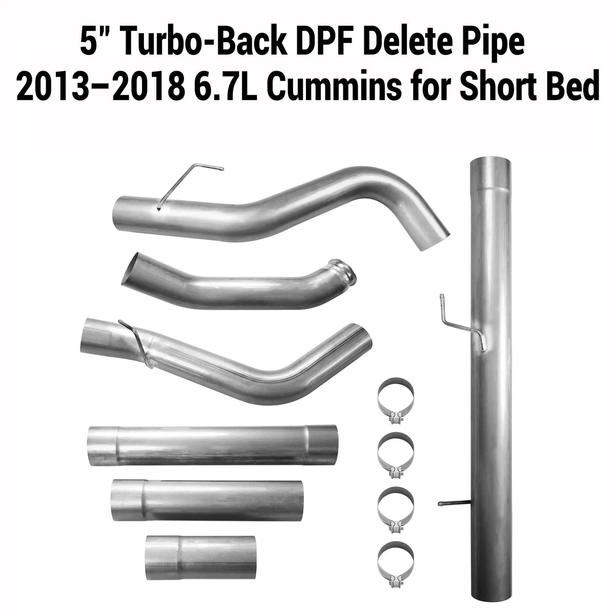 2013-2018 6.7L Dodge Ram Cummins 5" Turbo-Back DPF Delete Pipe DieselPerf