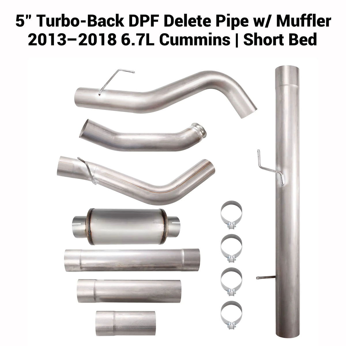 2013-2018 6.7L Dodge Ram Cummins 4" DPF Delete Race Pipe DieselPerf