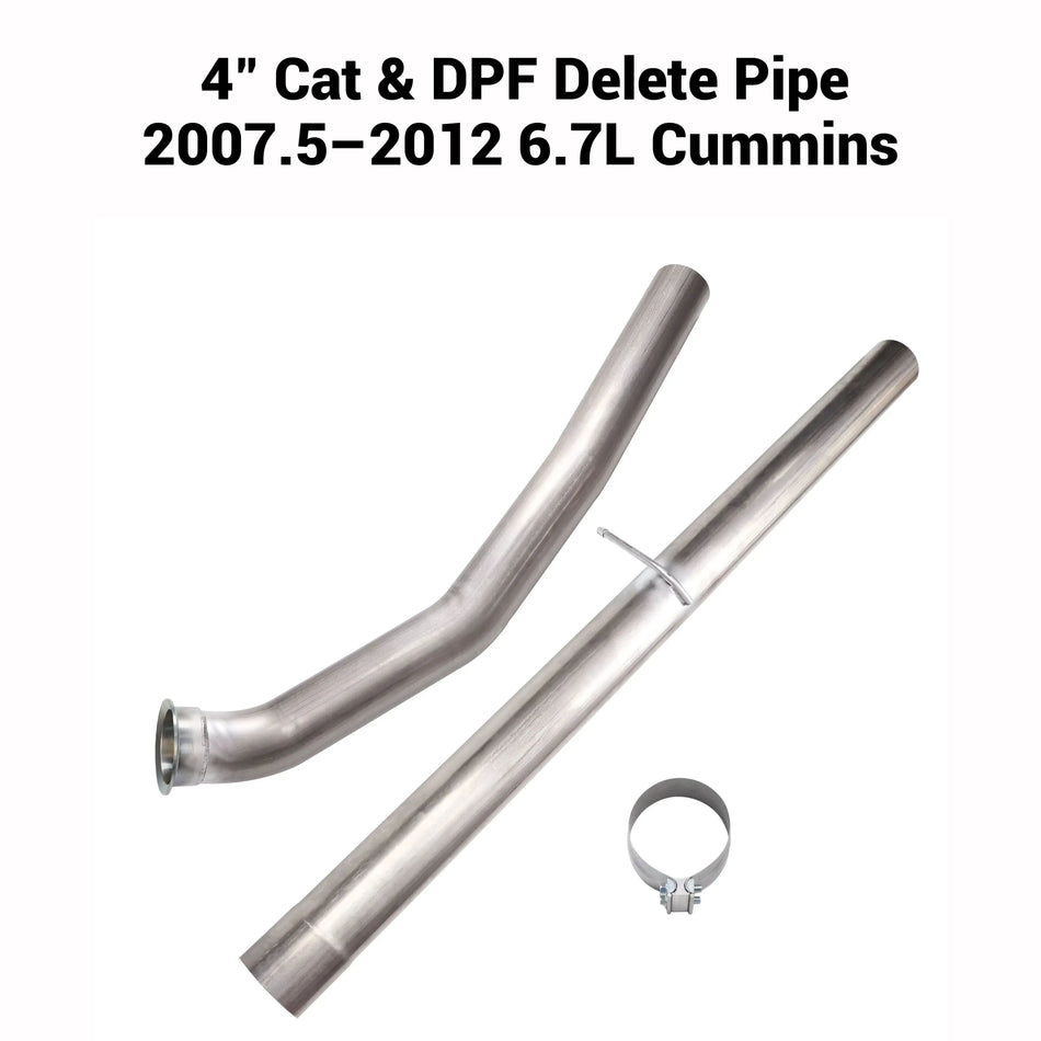 2007.5-2012 6.7L Dodge Ram Cummins 4" CAT&DPF Delete Pipe