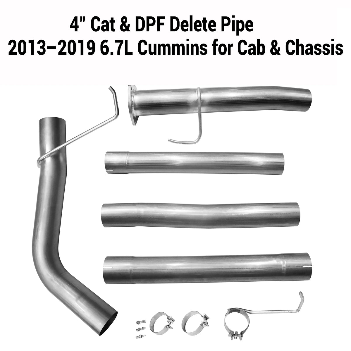 2013-2019 6.7L Dodge Ram Cummins 4" Cab & Chassis DPF Delete Pipe DieselPerf