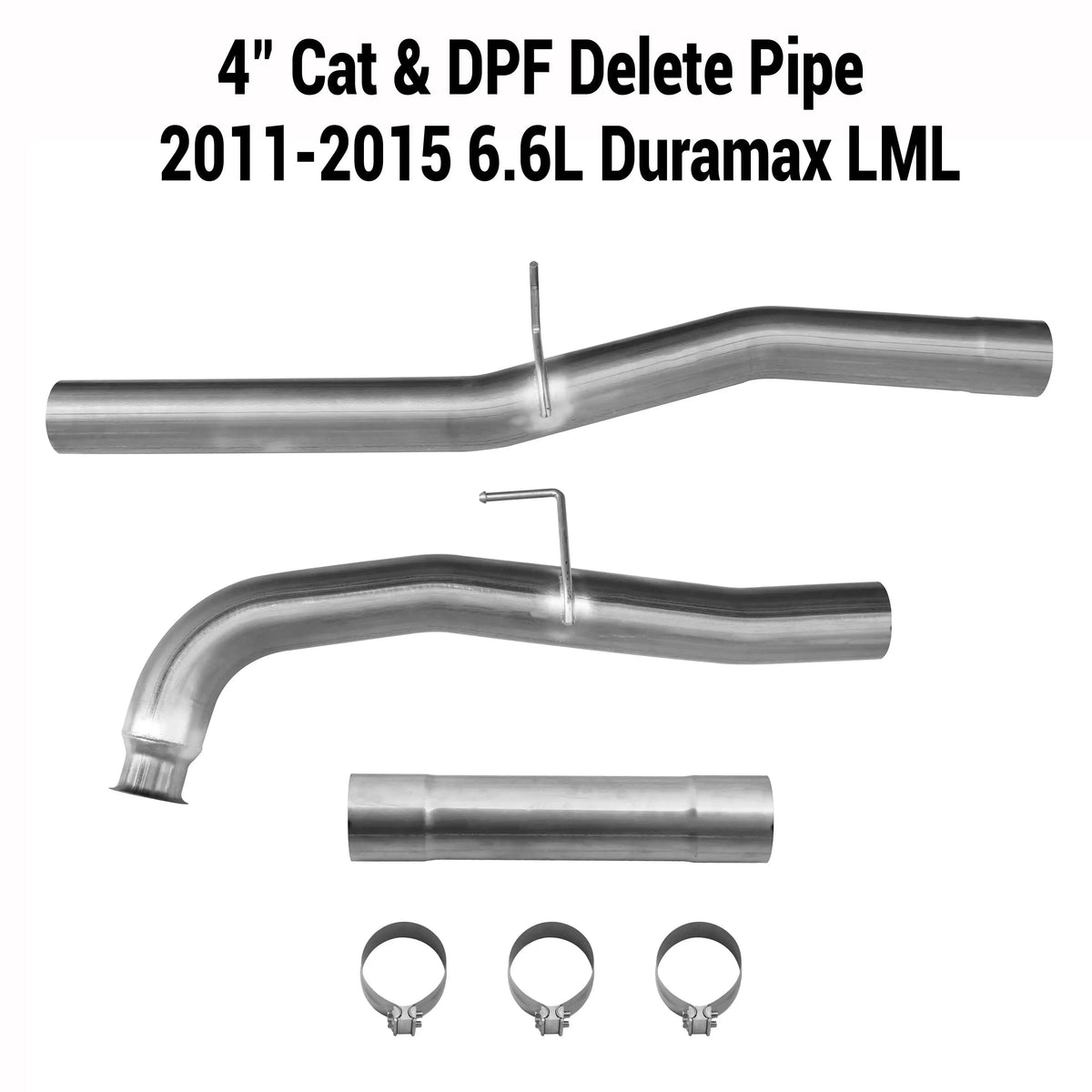 2011-2015 6.6L GM Duramax LML 4"& 5"DPF Delete Race Pipe DieselPerf
