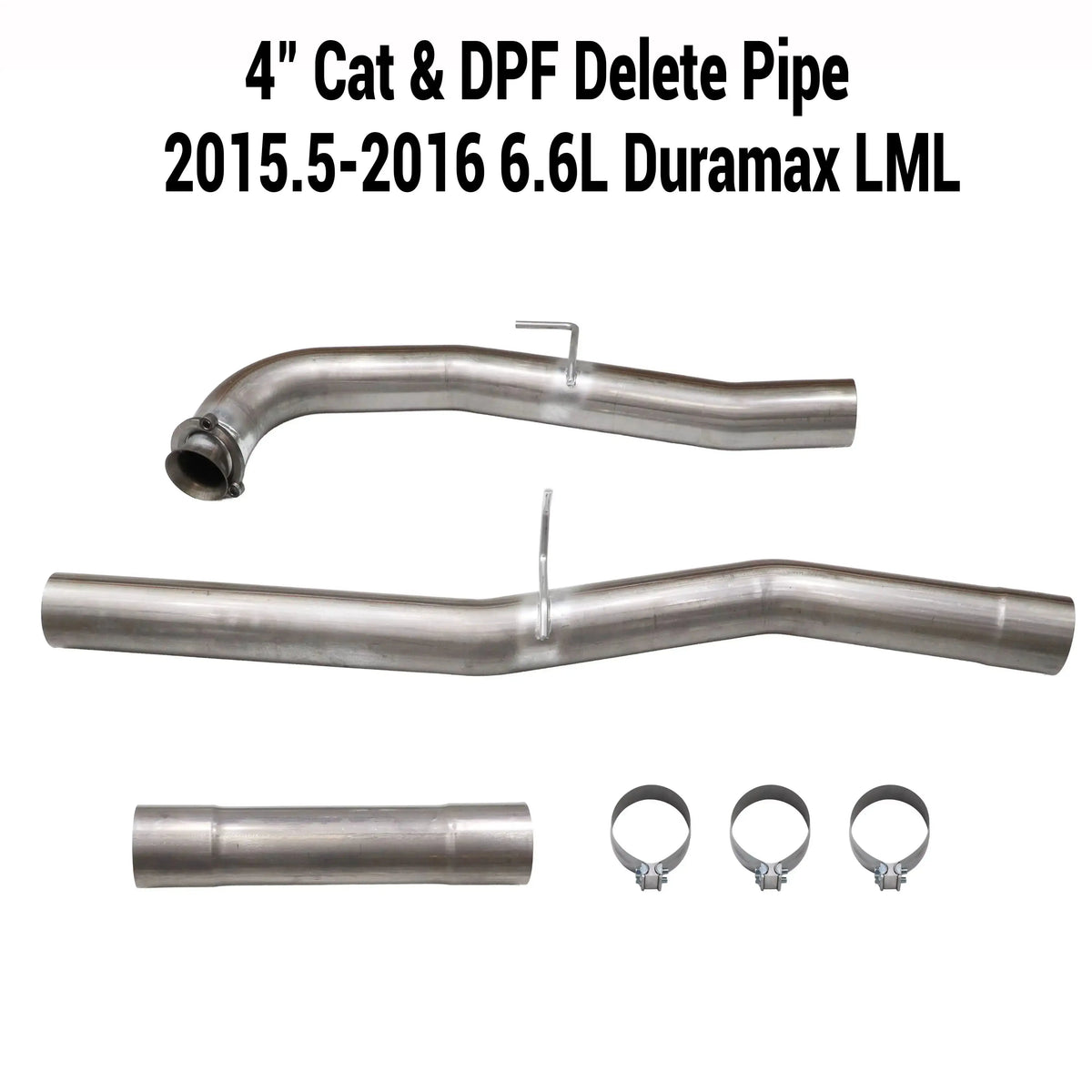 2015.5-2016 6.6L GM Duramax LML 4"& 5"DPF Delete Race Pipe DieselPerf