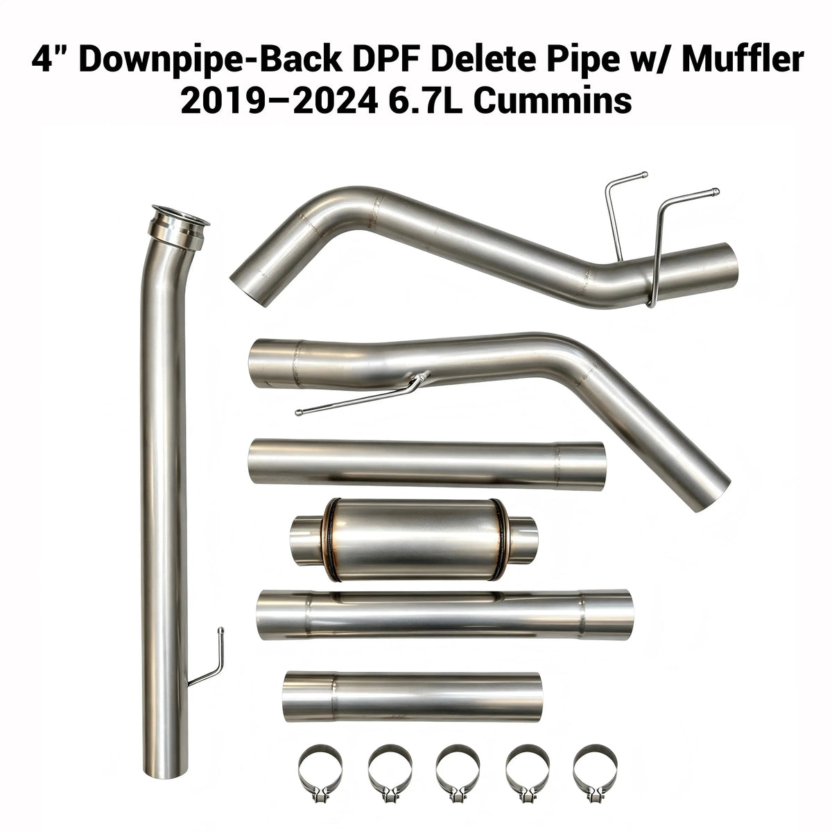 2019-2024 6.7L Dodge Ram Cummins 4" DPF Delete Race Pipe DieselPerf