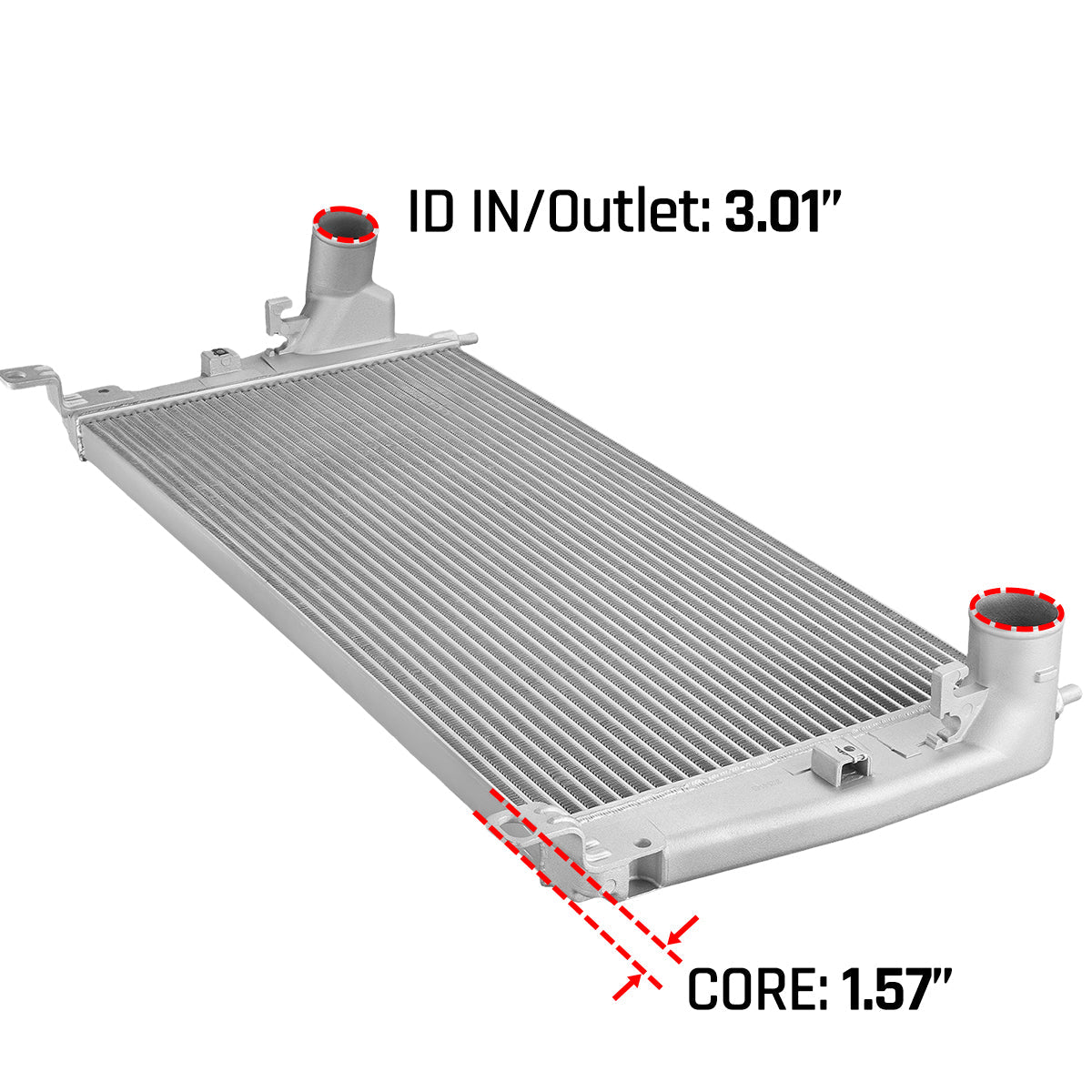 Tube-Fin Intercooler for 2001-2005 LLY LB7 Chevrolet/GMC Sierra 2500HD 3500HD 6.6L Duramax | SPELAB