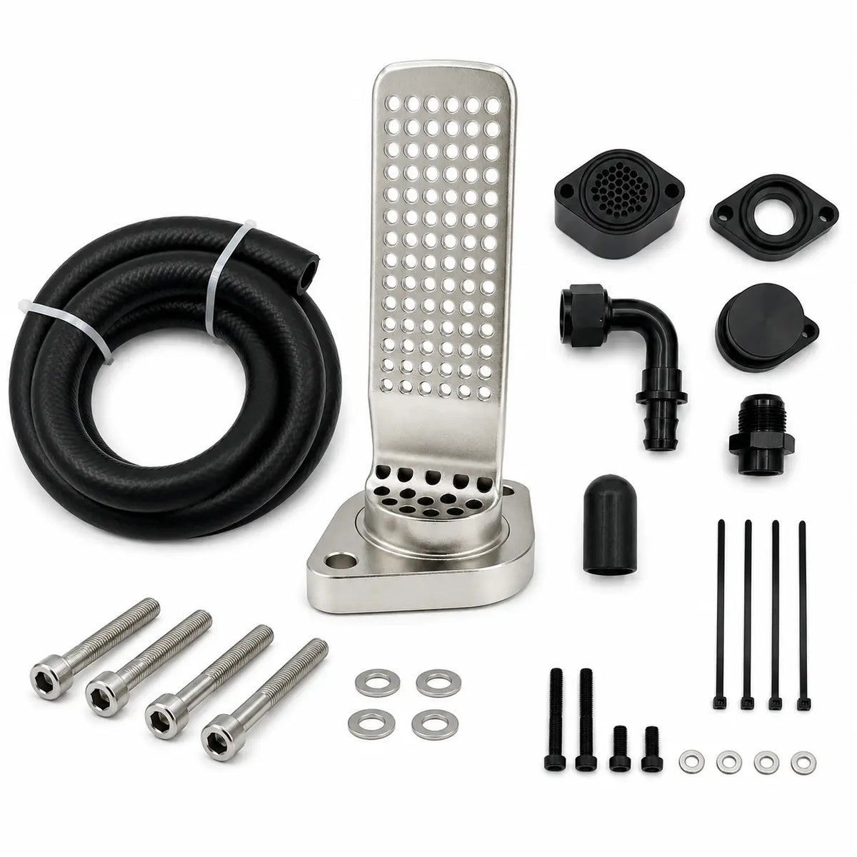 2011-2025 6.7L Powerstroke CCV Reroute/Delete Upgrade Kit W/Catch Can DieselPerf