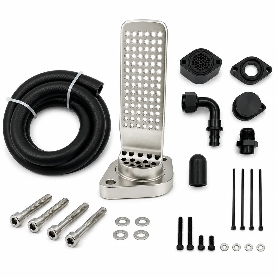 2011-2025 6.7L Powerstroke CCV Reroute/Delete Upgrade Kit W/Catch Can DieselPerf