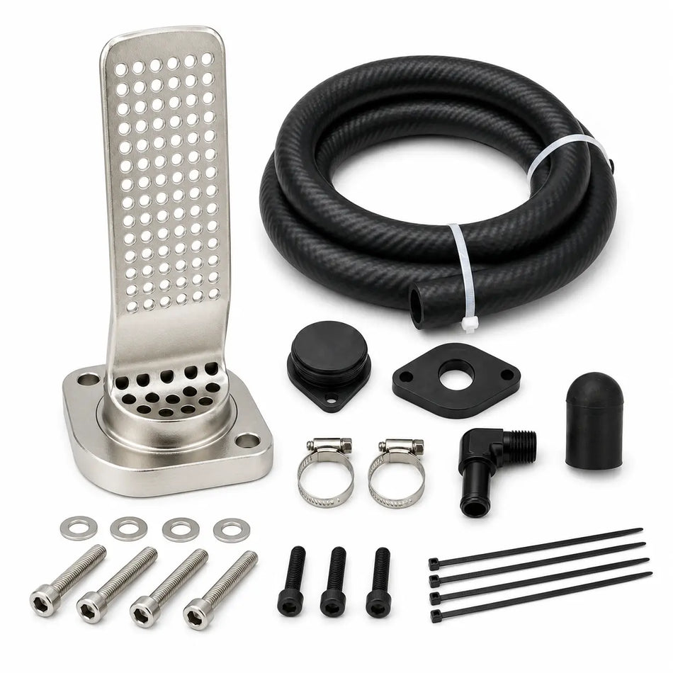 2011-2025 6.7L Powerstroke CCV Reroute/Delete Kit W/Catch Can DieselPerf