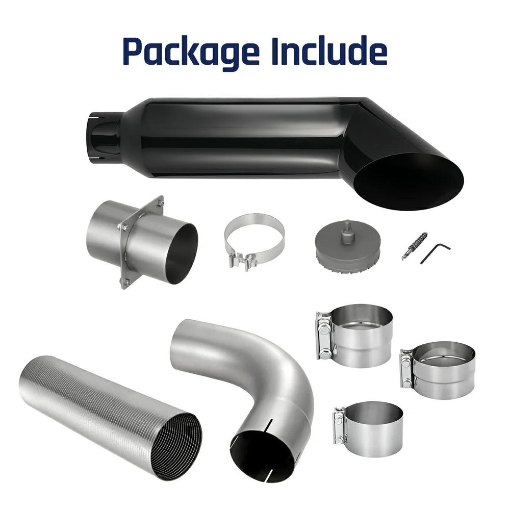 4"/5"Inlet 7"/8"Outlet 36"Tall Exhaust Stack Tip for Pickup
