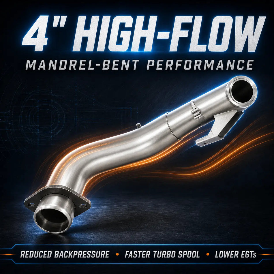 2015-2019 6.7L Ford Powerstroke 4" Downpipe Exhaust DieselPerf