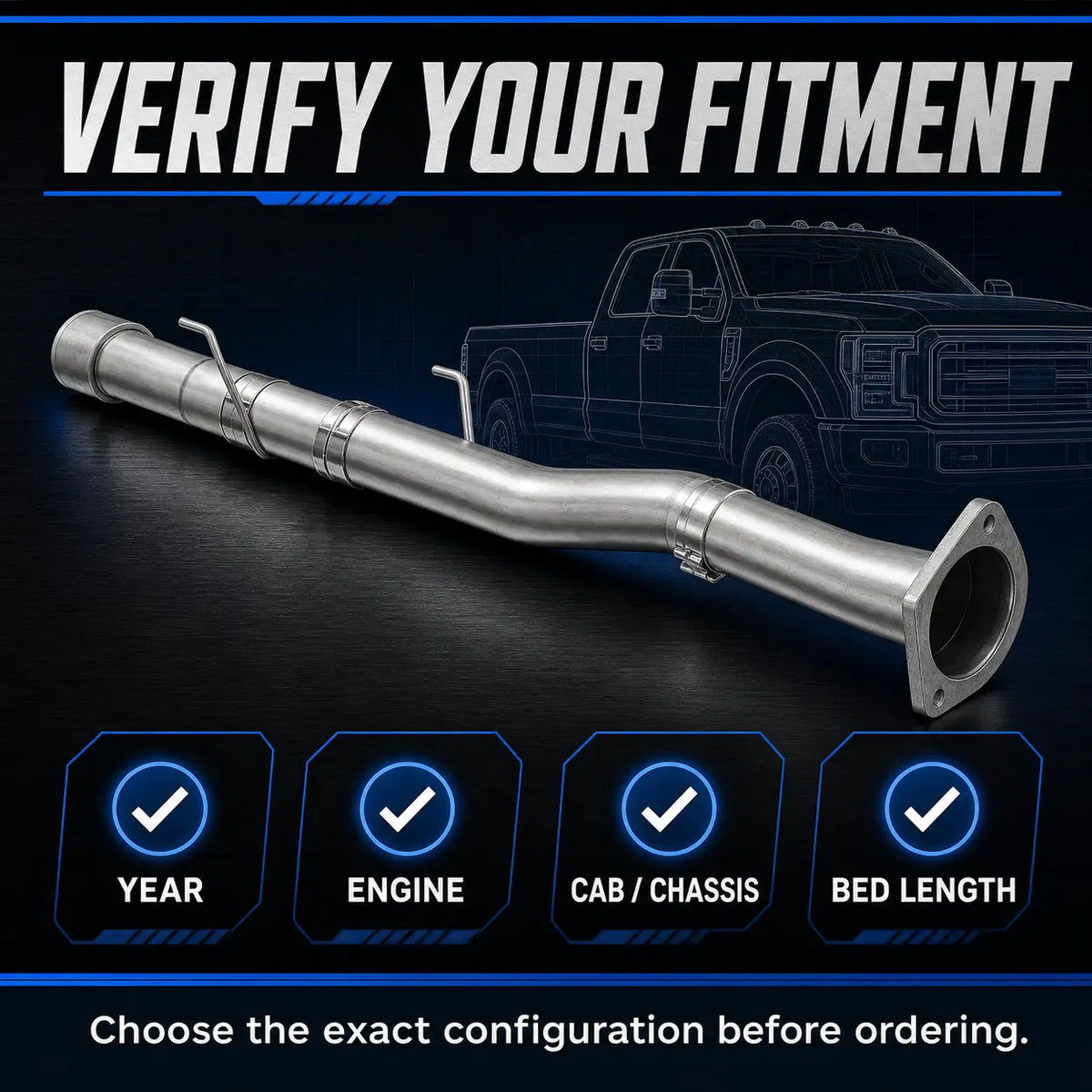 2019-2025 6.7L Dodge Ram Cummins 5'' Downpipe-Back DPF Delete Pipe DieselPerf