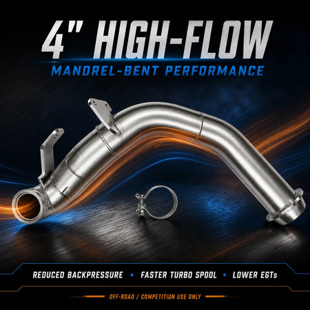 2020-2025 6.7L Powerstroke 4" Downpipe Exhaust DieselPerf