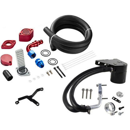 2011+ Ford 6.7L Powerstroke CCV Reroute/Delete w/Catch Can Internal&External  Kit