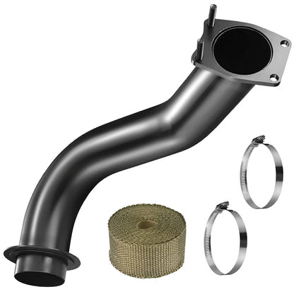 3.5'' Downpipe Exhaust For 2017-2024 L5P 6.6L Duramax Diesel Black