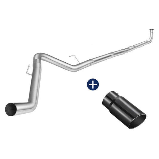 4" Turbo-Back for 2013-2018 Dodge Ram 6.7L Diesel DPF Delete Race Pipe(Free Exhaust Tips)