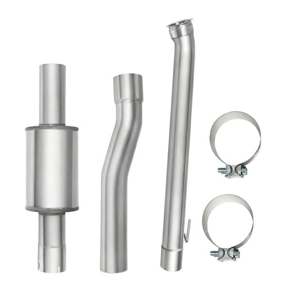 For 4" DPF Delete Race Pipe w/Muffler For 2019-2025 Dodge Ram 2500/3500 6.7L Diesel