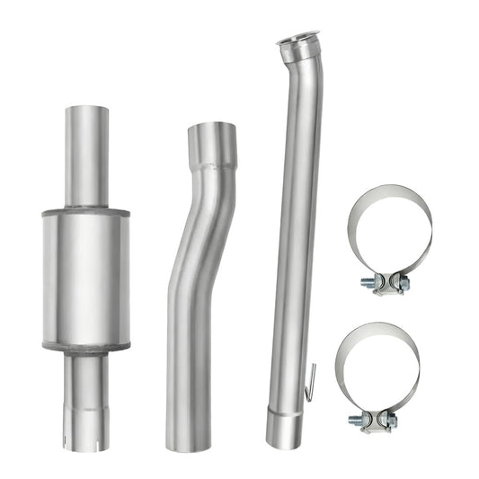 For 4" DPF Delete Race Pipe w/Muffler For 2019-2025 Dodge Ram 2500/3500 6.7L Diesel