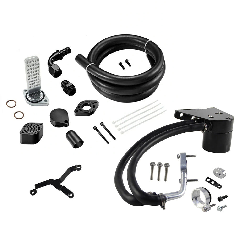 2011+ Ford 6.7L Powerstroke CCV Reroute/Delete w/Catch Can Internal&External  Kit