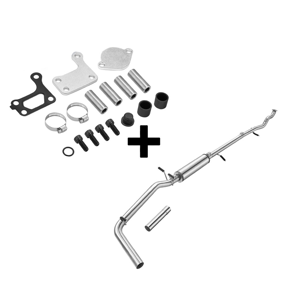 3" Turbo-Back 2016-2019 LWN 2.8L Duramax DPF Delete Race Pipe w/Muffler | SPELAB