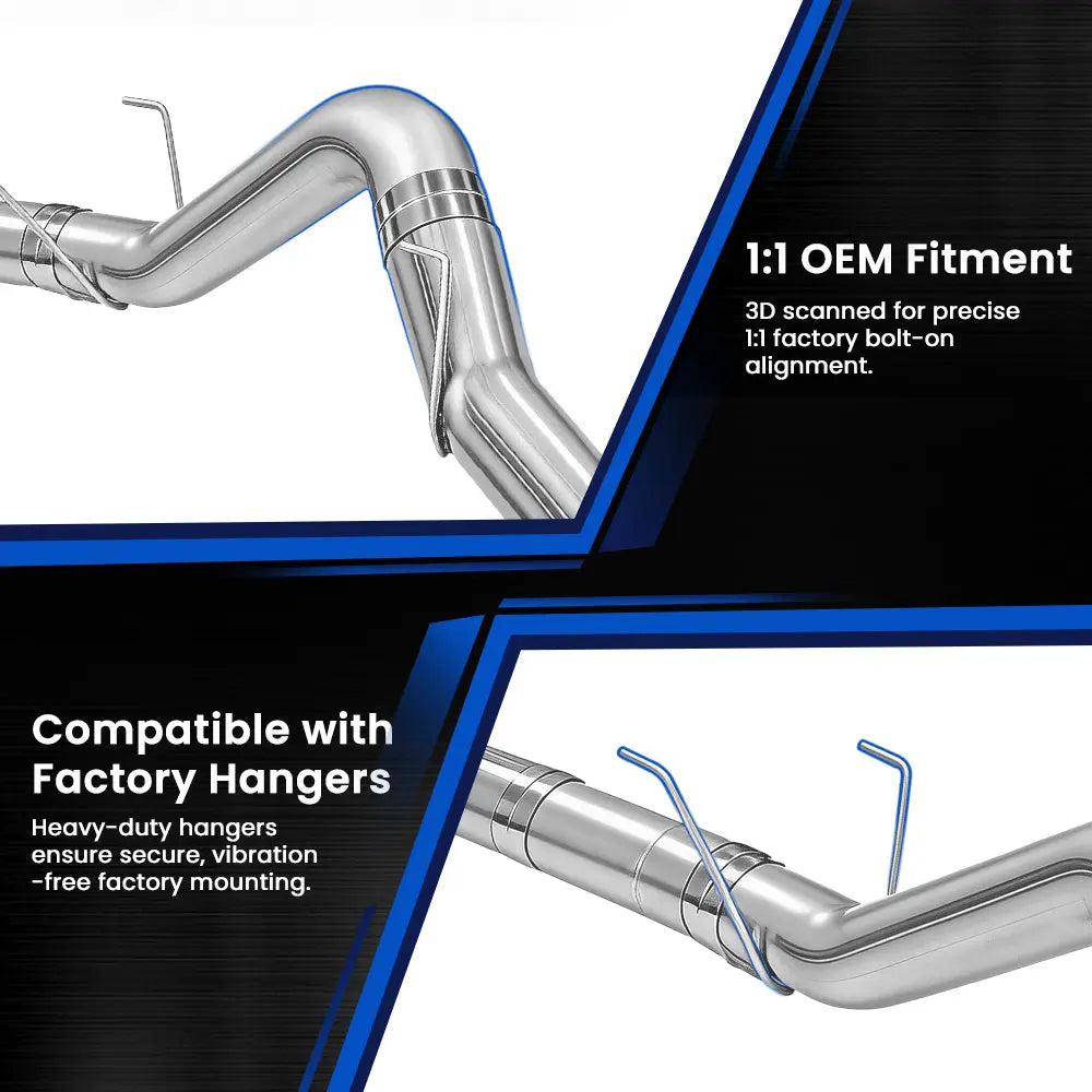 2013-2019 6.7L Dodge Ram Cummins 4" Cab & Chassis DPF Delete Pipe DieselPerf