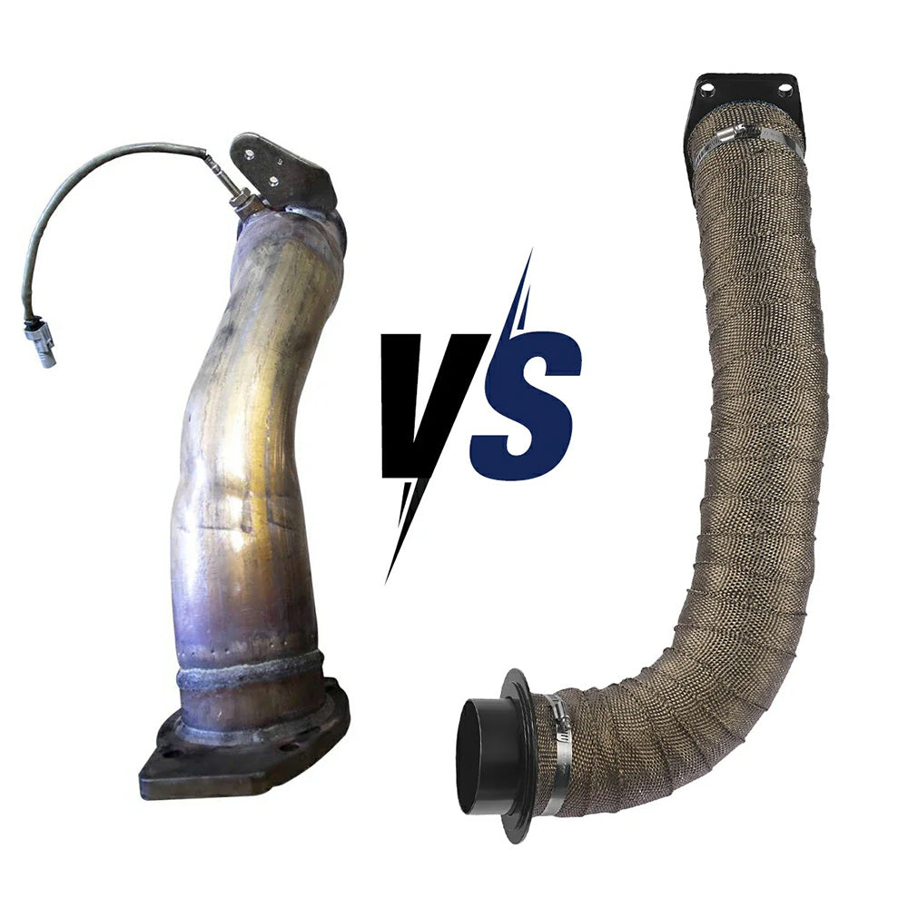 3.5'' Downpipe Exhaust For 2017-2024 L5P 6.6L Duramax Diesel Black