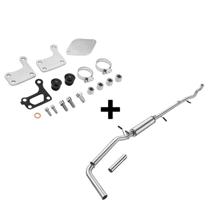 3" Turbo-Back 2016-2019 LWN 2.8L Duramax DPF Delete Race Pipe w/Muffler | SPELAB